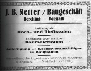 Werbeanzeige in der Festschrift